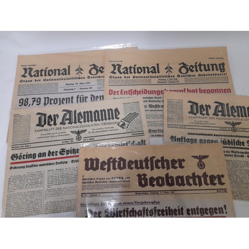 389 - 5 x German Newspapers 1930's/40's