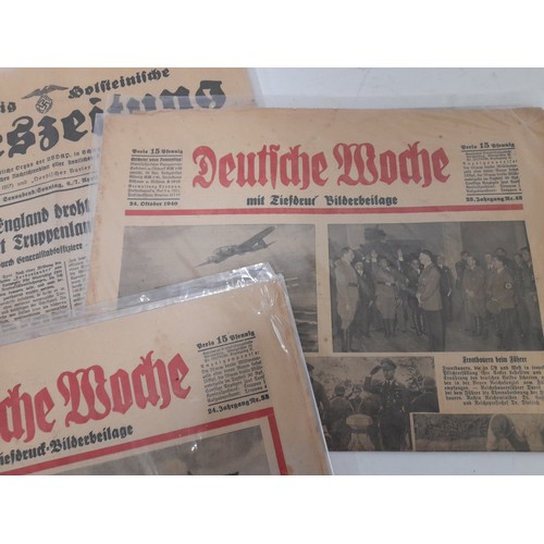 391 - 4 x German WW2 period Newspapers