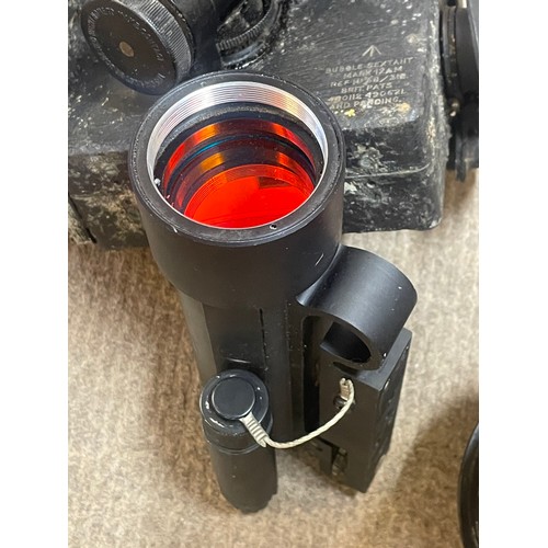 397 - Air Ministry Sight Lens By Ross London Along With A Air Ministry Bubble Sextant Along With A Militar... 