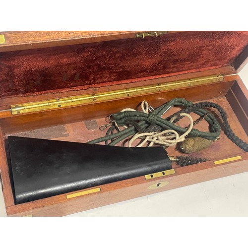 398 - A Vintage Gun Case And Contents. Box Measures. 45 x 17 x 8 cms