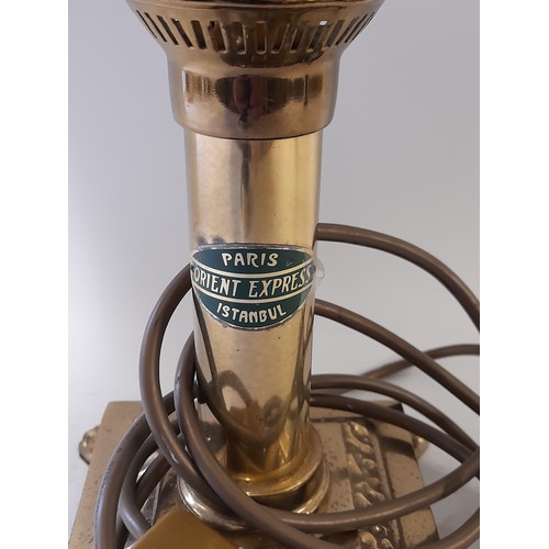 289 - Modern Brass Table lamp in the form of an Oil Lamp53cm high