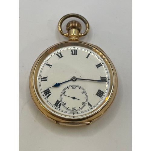 16A - Nice Quality Dennison Watch Company Moon Gold Plated Pocket Watch.