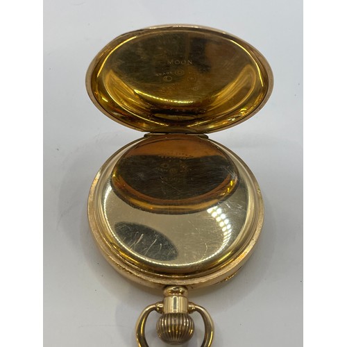 16A - Nice Quality Dennison Watch Company Moon Gold Plated Pocket Watch.