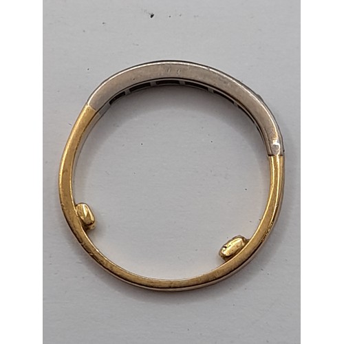 494 - 9ct Gold Half Eternity Ring. 3.5 grams Size N 1/2