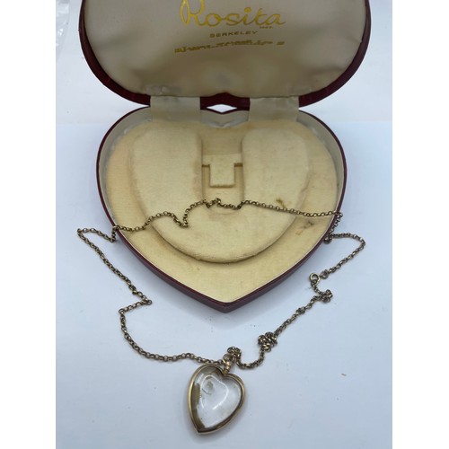 505 - 9ct Gold Hallmarked Chain With A 9ct Gold Double Sided Pendant In A Heart Shaped Presentation Box. T... 