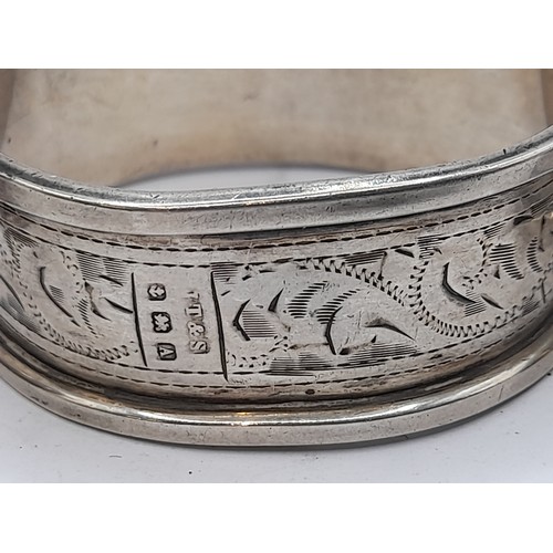 521 - Three Silver Hallmarked Napkin Rings , total weight 32.2 grams