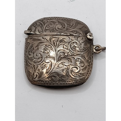 522 - Silver Hallmarked Vesta Case, 16.2 grams