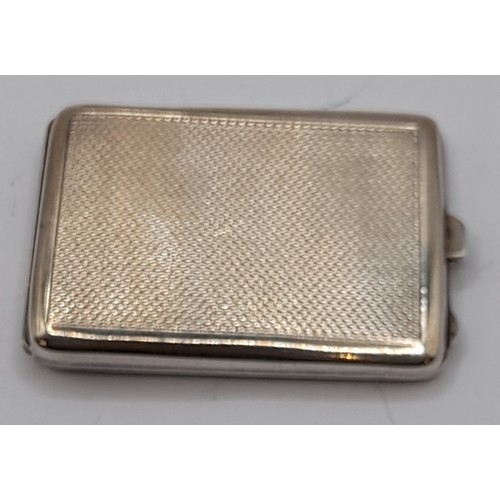 523 - Silver Hallmarked Match Case, 33.7 grams