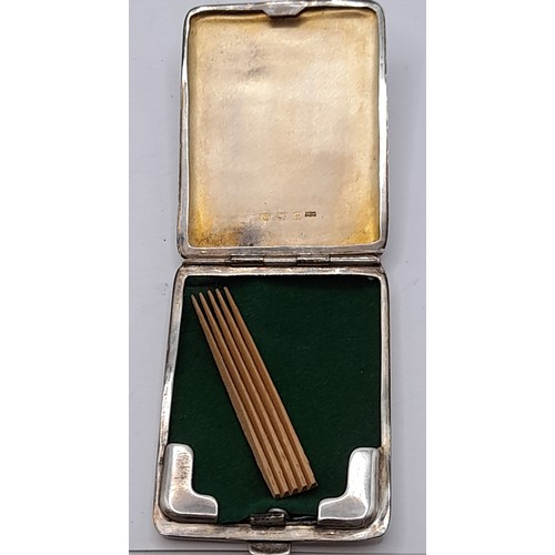 523 - Silver Hallmarked Match Case, 33.7 grams