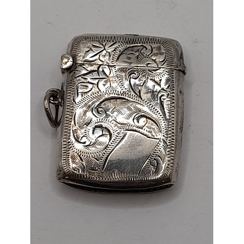 524 - Silver Hallmarked Vesta Case, 11.7 grams