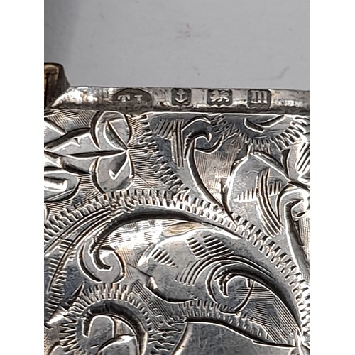 524 - Silver Hallmarked Vesta Case, 11.7 grams