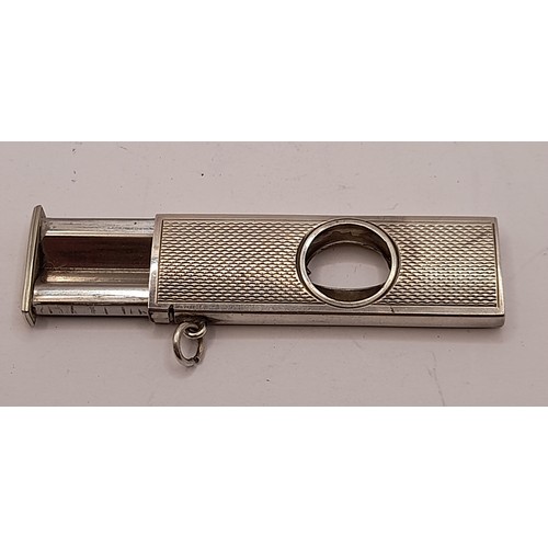 532 - Silver Hallmarked Cigar cutter, total weight 13 grams