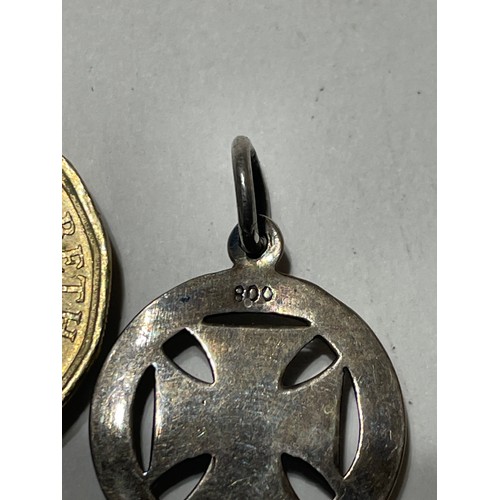 60A - Silver 800 German Miniature Iron Cross Sweetheart