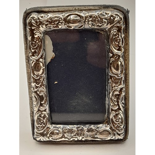 555 - 2 x  Hallmarked Silver Picture Frames , largest measures 8.5cm x 6cm