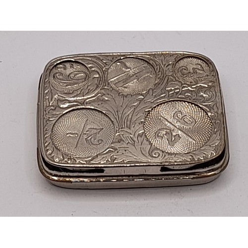 581 - Edwardian Silver Plate Coin Purse by JWB, 6.5cm x 5.5cm