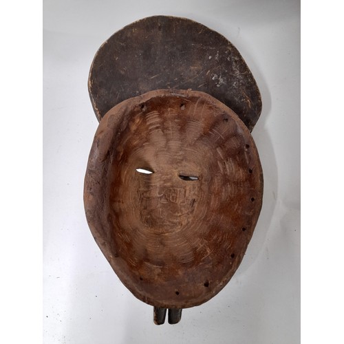 167 - Tribal Mask, Large carved wood mask, 44cm x 25cm