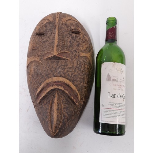 179 - Tribal Mask, Carved wood mask with mottle finish, 32cm x 19cm