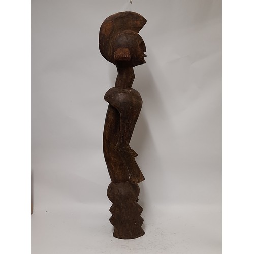 185 - Tribal Figure, Very Tall Carved Wood Tribal Figure, 91cm high