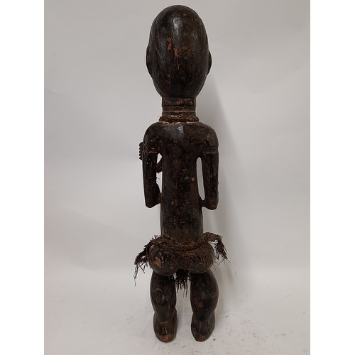 186 - Tribal Figure, Carved wood Tribal Male Fetish Figure, 64cm high