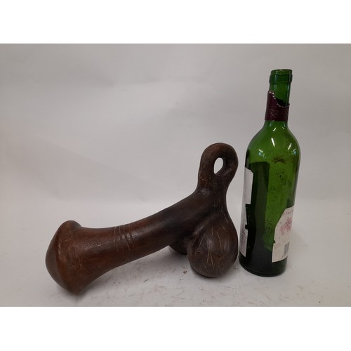 187 - Tribal Terracotta  Phallus, 20cm high x 31cm long