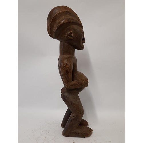 196 - Tribal Figure, Carved wood Female Figure, 52cm high