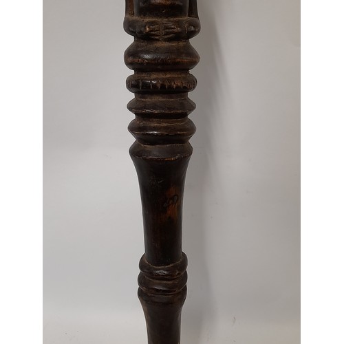 197 - Tribal, Carved wood  Lwena Scepter, 93cm long