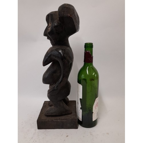 209 - Tribal Figure, Carved wood Female Figure, 43cm high