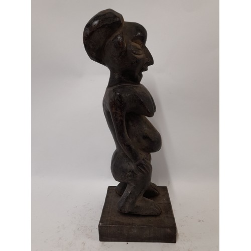 209 - Tribal Figure, Carved wood Female Figure, 43cm high