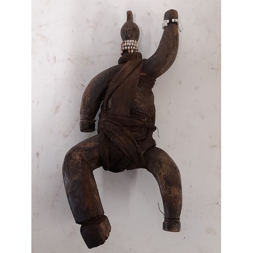 218 - Tribal Figure, Small Carved wood Fetish Figure, 18cm high