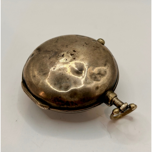 8 - Silver Hallmarked UnNamed Pocket Watch And Silver Hallmarked  Case. 8cm x 2cm, 115.00Grams.