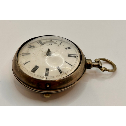 8 - Silver Hallmarked UnNamed Pocket Watch And Silver Hallmarked  Case. 8cm x 2cm, 115.00Grams.