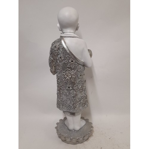 278 - Large Composite Oriental Boy standing 62cm high