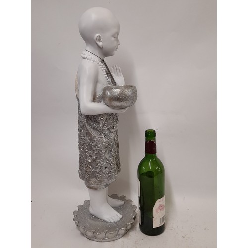 278 - Large Composite Oriental Boy standing 62cm high