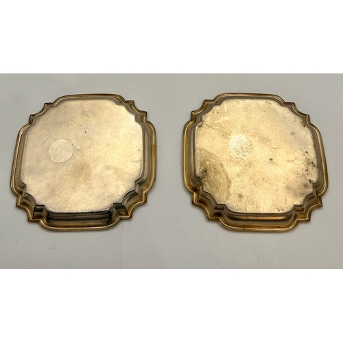 28 - Two Silver Hallmarked Trays . 7.5cm x 7.5cm, Total 54.13Grams.   (2)