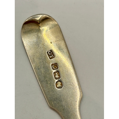 42 - Georgian Silver Hallmarked Spoon With Lion Crest. 13cm x 2cm, 19.2Grams.