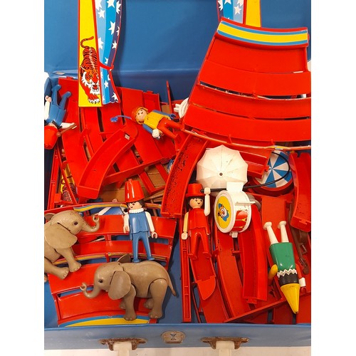 103 - Playmobile plastic case with contents of a Circus set