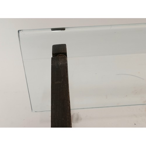 111 - Wood and Glass Book Trough, 45.5cm x 16cm x 21cm