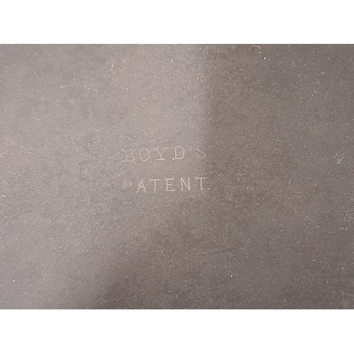 113 - Copper Warming Plate, no burners, labelled Alex Boyd & Son, 36.5cm x 24cm x 17cm