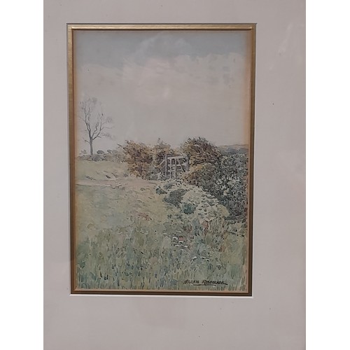 118 - Framed and Glazed water colour of a Hedgerow, signed lower right William Roseglade. 38cm x 46cm