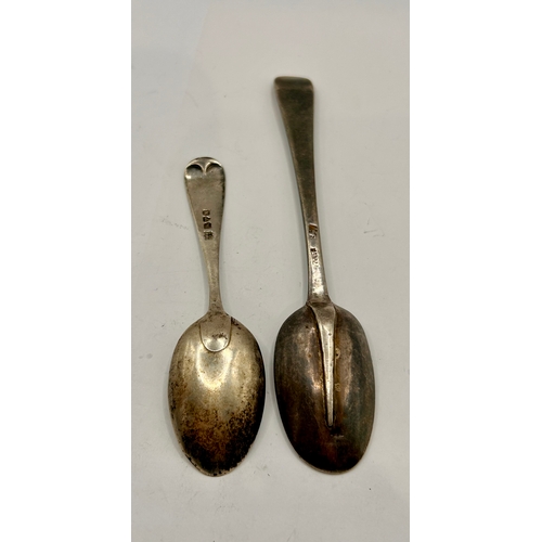 49 - Two Antique Silver Hallmarked Spoons. Largest 12.5cm x 2.5cm, Total 28.09Grams.  (2)