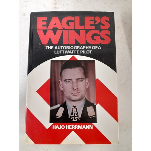 132 - 2 x Books Eagles Wings The Autobiography of German Pilot Hajo Herrmann and
War Underground, the stor... 