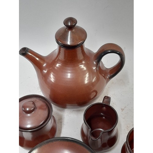 134 - 6 piece Coffee Set MCM Sundo Stone Stoneware Korea, appears unused