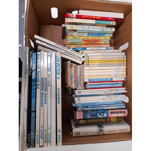 139 - Box containing mostly children's Books to include Blue Peter and Enid Blyton