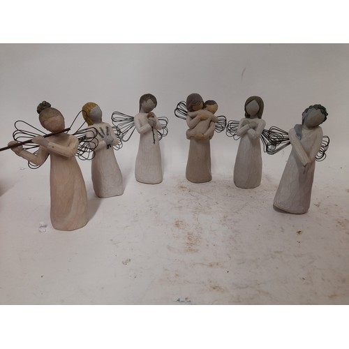 141 - 6 Clay Figures and 6 Glass items,    (12)