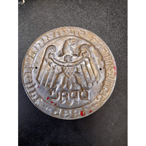 359 - German WW2 Style Third Reich DDAC Automobile club Badge 1935, 8cm diameter