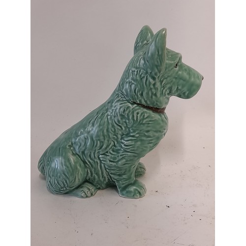 306 - Sylvac Ware 1206, Green west highland terrier, 16cm high