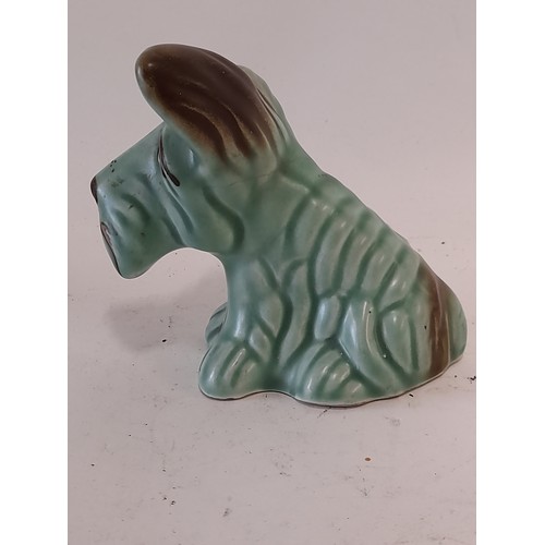 308 - Sylvac Ware Green 1120 Terrier Dog, 9.5cm high