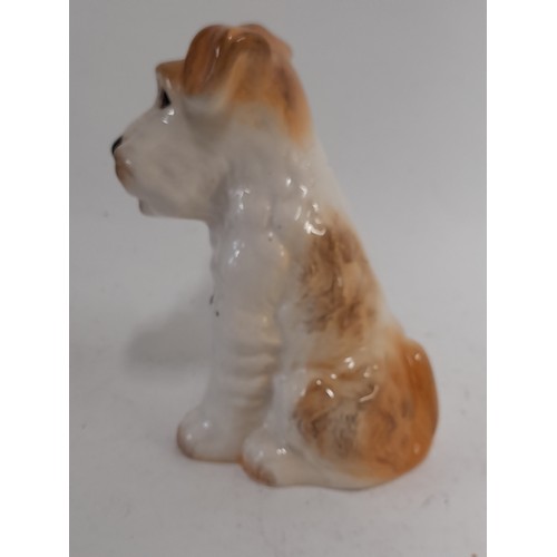 325 - Sylvac Ware, Beige and White Terrier, 12.5cm