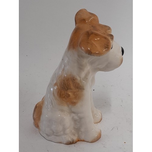 325 - Sylvac Ware, Beige and White Terrier, 12.5cm