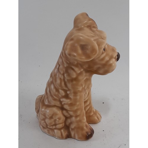 326 - Sylvac Ware, Beige Terrier, 13cm high